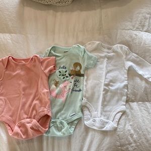 Onesies. White long sleeve. Gerber Carter’s and mighty goods